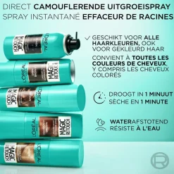 L'Oréal Paris Magic Retouch Donkerbruin Camouflerende Uitgroeispray
