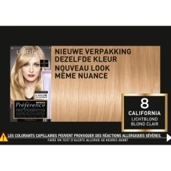 L'Oréal Paris Préférence 8 Lichtblond Permanente Haarkleuring