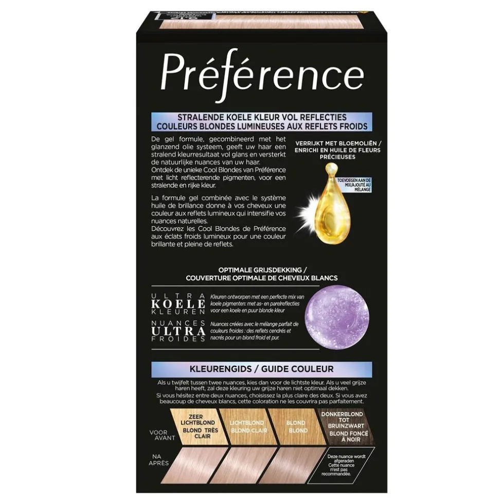 L'Oréal Paris Préférence Cool Blondes 9.12 Zeer Licht As Beigeblond Permanente Haarkleuring