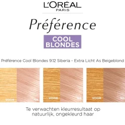 L'Oréal Paris Préférence Cool Blondes 9.12 Zeer Licht As Beigeblond Permanente Haarkleuring