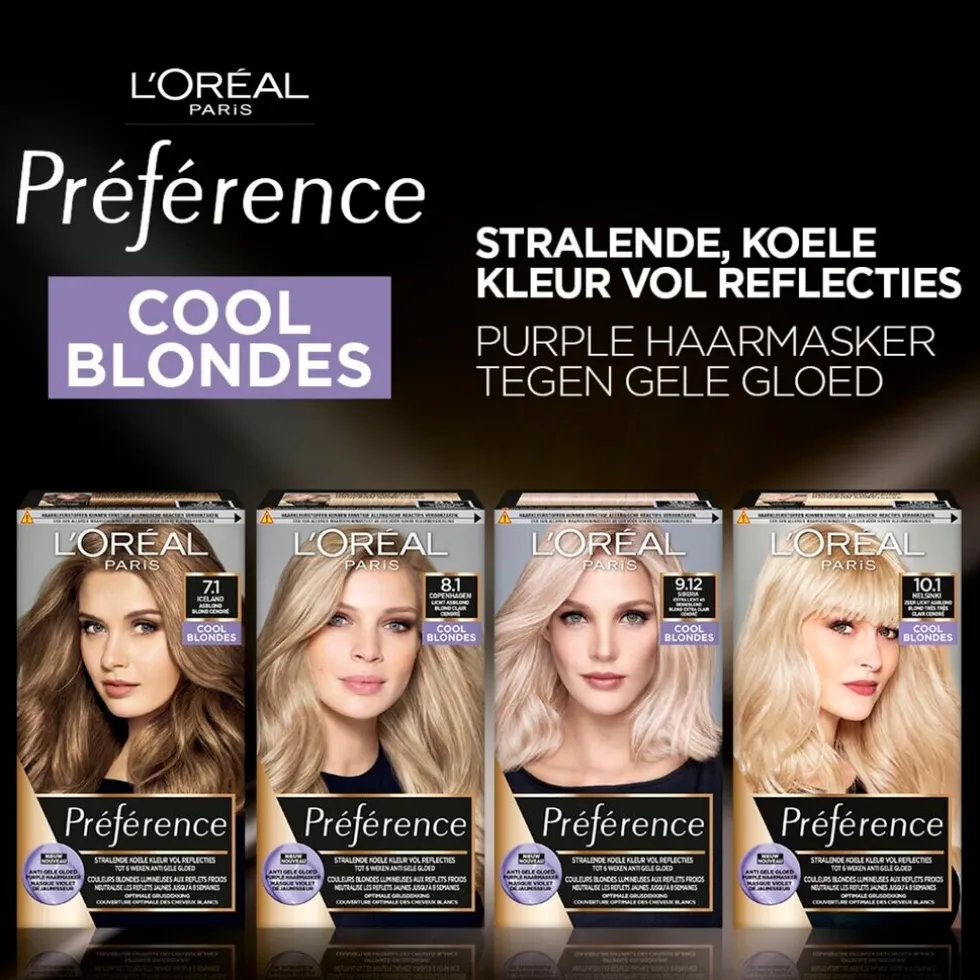 L'Oréal Paris Préférence Cool Blondes 9.12 Zeer Licht As Beigeblond Permanente Haarkleuring