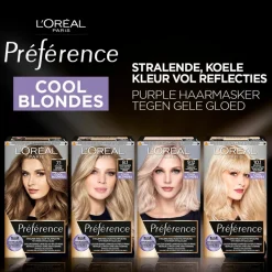 L'Oréal Paris Préférence Cool Blondes 7.1 As Middenblond Permanente Haarkleuring