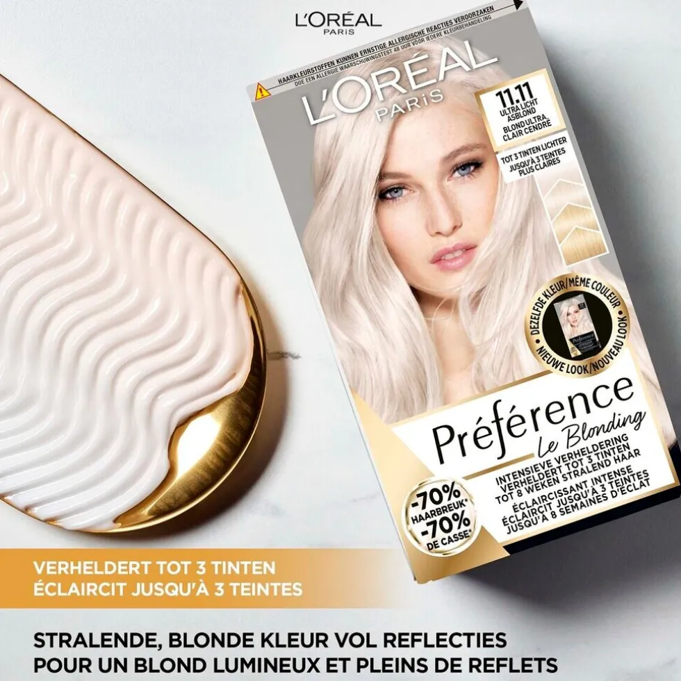L'Oréal Paris Préférence Le Blonding 11.11 Ultra Licht Asblond Permanente Haarkleuring