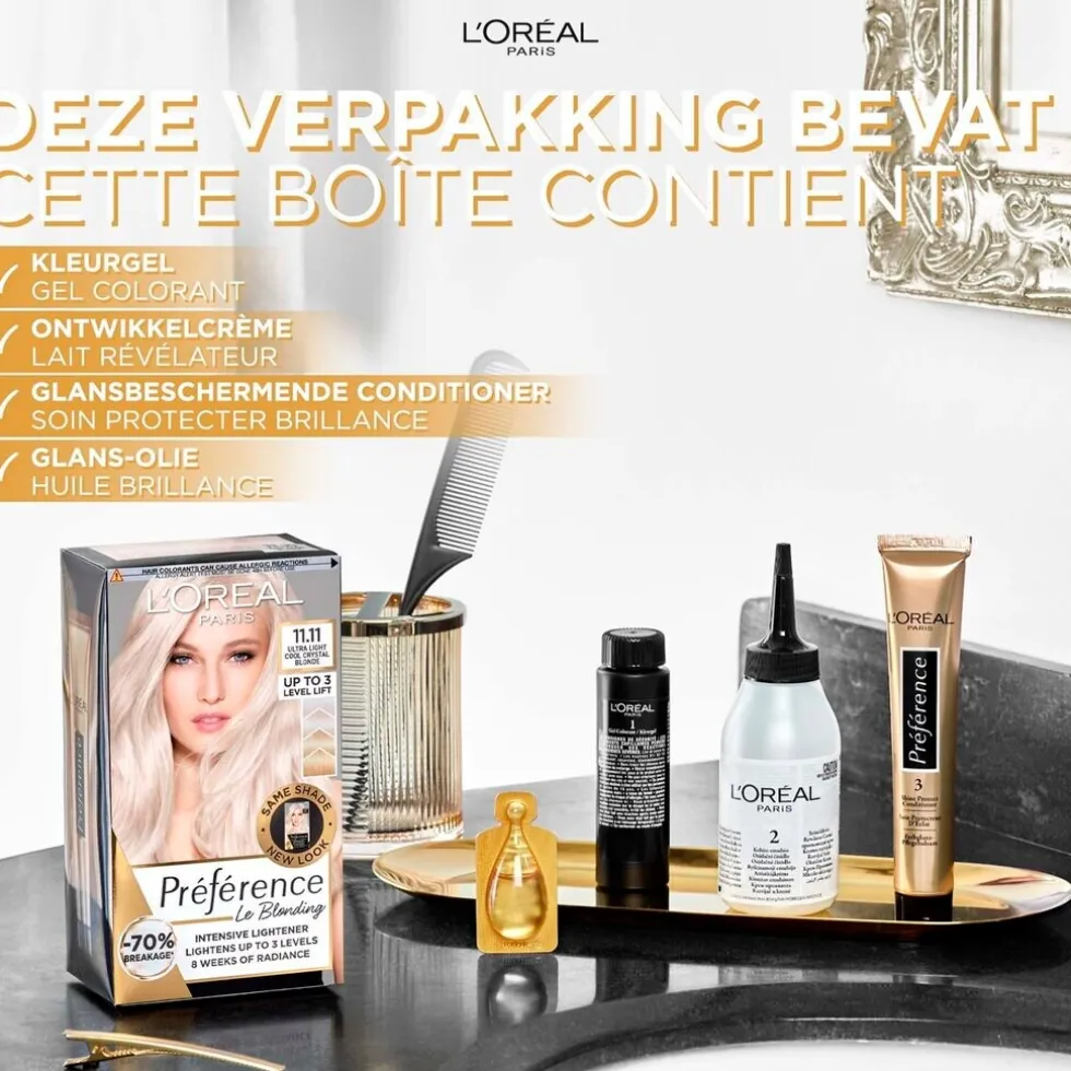 L'Oréal Paris Préférence Le Blonding 11.11 Ultra Licht Asblond Permanente Haarkleuring