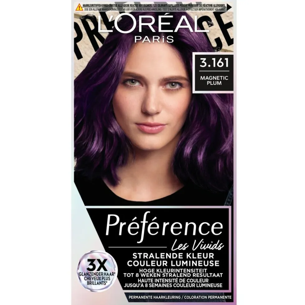 L'Oréal Paris Préférence Les Vivids 3.161 Magnetic Plum Permanente Haarkleuring