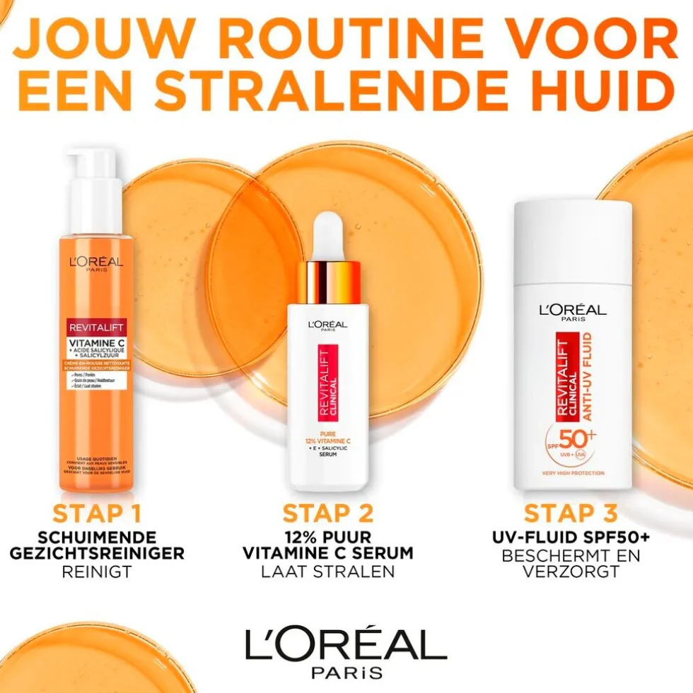 L’Oréal Paris Revitalift Clinical SPF50+ Vitamine C Anti-UV Fluid