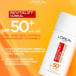L’Oréal Paris Revitalift Clinical SPF50+ Vitamine C Anti-UV Fluid