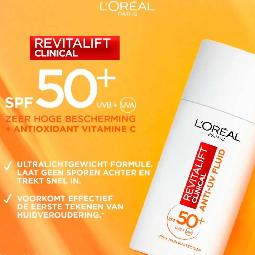 L’Oréal Paris Revitalift Clinical SPF50+ Vitamine C Anti-UV Fluid