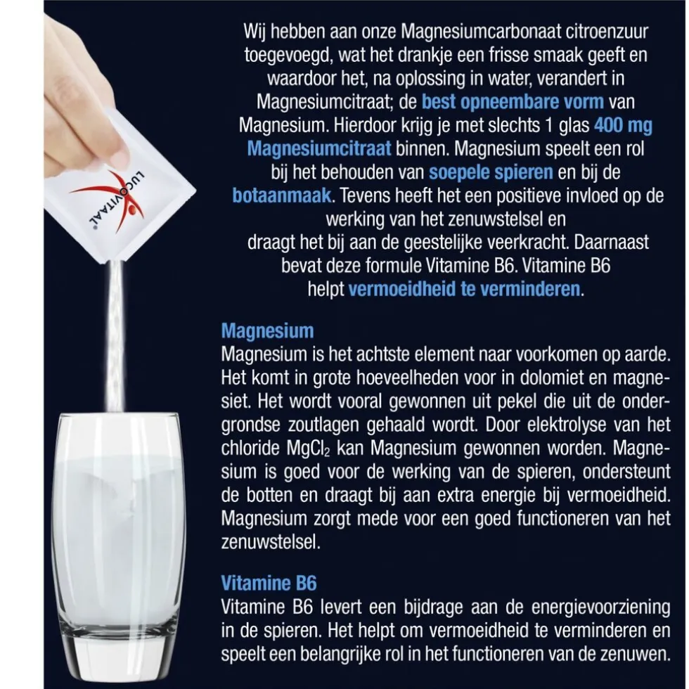 Lucovitaal Magnesium 400mg Forte Sachets
