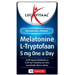 Lucovitaal Melatonine L-Tryptofaan 5mg Tabletten