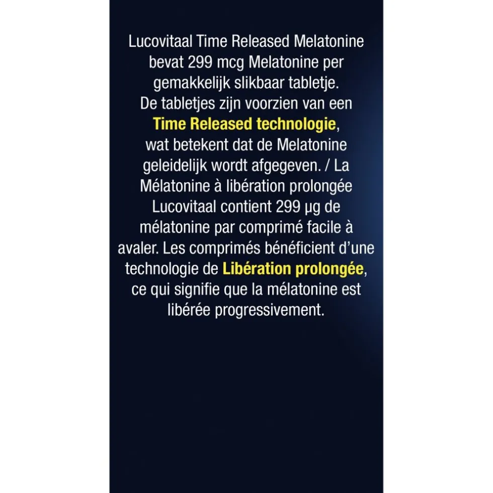 Lucovitaal Melatonine 299Mcg Time Released Tabletten