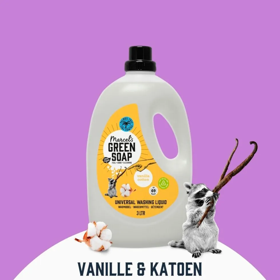 Marcel's Green Soap Vanille & Katoen Vloeibaar Wasmiddel