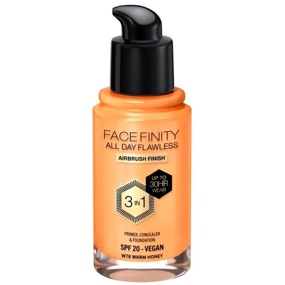Max Factor Facefinity All Day Flawless W78 Warm Honey Foundation