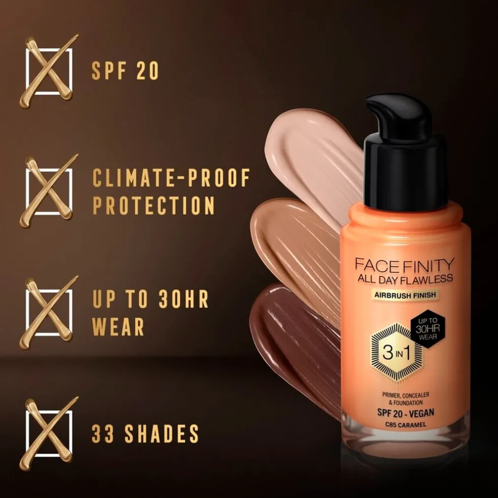 Max Factor Facefinity All Day Flawless C85 Caramel Foundation