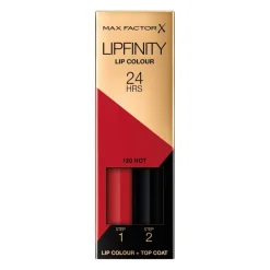 Max Factor Lipfinity Lip Colour 120 Hot 2-Step Longlasting Lipstick