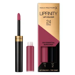 Max Factor Lipfinity Lip Colour 330 Essential Burgundy 2-Step Longlasting Lipstick