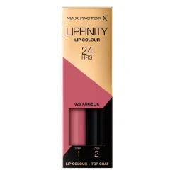 Max Factor Lipfinity Lip Colour 020 Angelic 2-Step Longlasting Lipstick