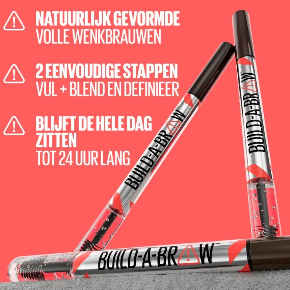 Maybelline New York Build-A-Brow 260 Deep Brown Wenkbrauwpotlood en -Gel