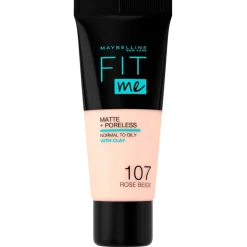 Maybelline New York Fit Me Matte & Poreless 107 Rose Beige Foundation