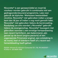 Nicorette Classic 2mg Suikervrije Kauwgom