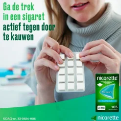 Nicorette Fresh Fruit 2mg Suikervrije Kauwgom