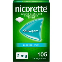 Nicorette Menthol Mint 2mg Suikervrije Kauwgom