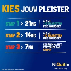 NiQuitin Clear Pleister Stap 3 - 7 mg - Nicotinepleister