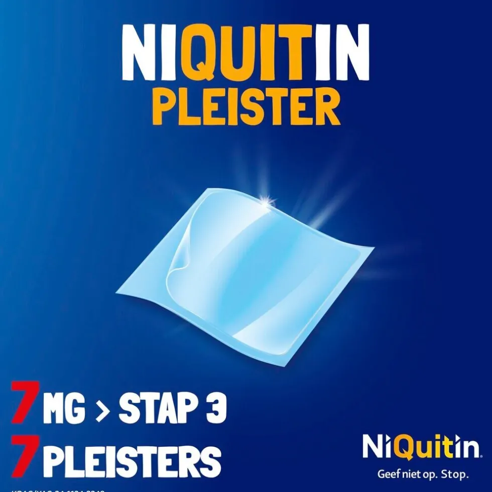 NiQuitin Clear Pleister Stap 3 - 7 mg - Nicotinepleister