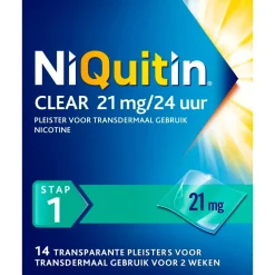 NiQuitin Clear Pleister Stap 1 - 21 mg - Nicotinepleister