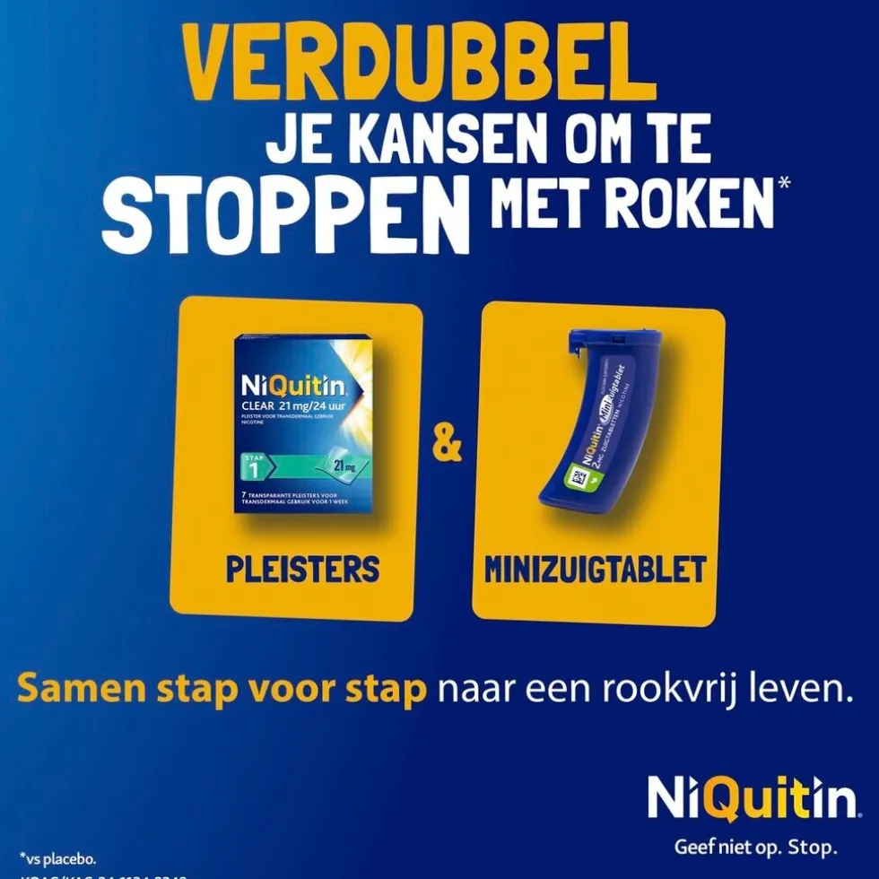 NiQuitin Clear Pleister Stap 2 - 14 mg - Nicotinepleister