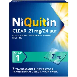 NiQuitin Clear Pleister Stap 1 - 21 mg - Nicotinepleister