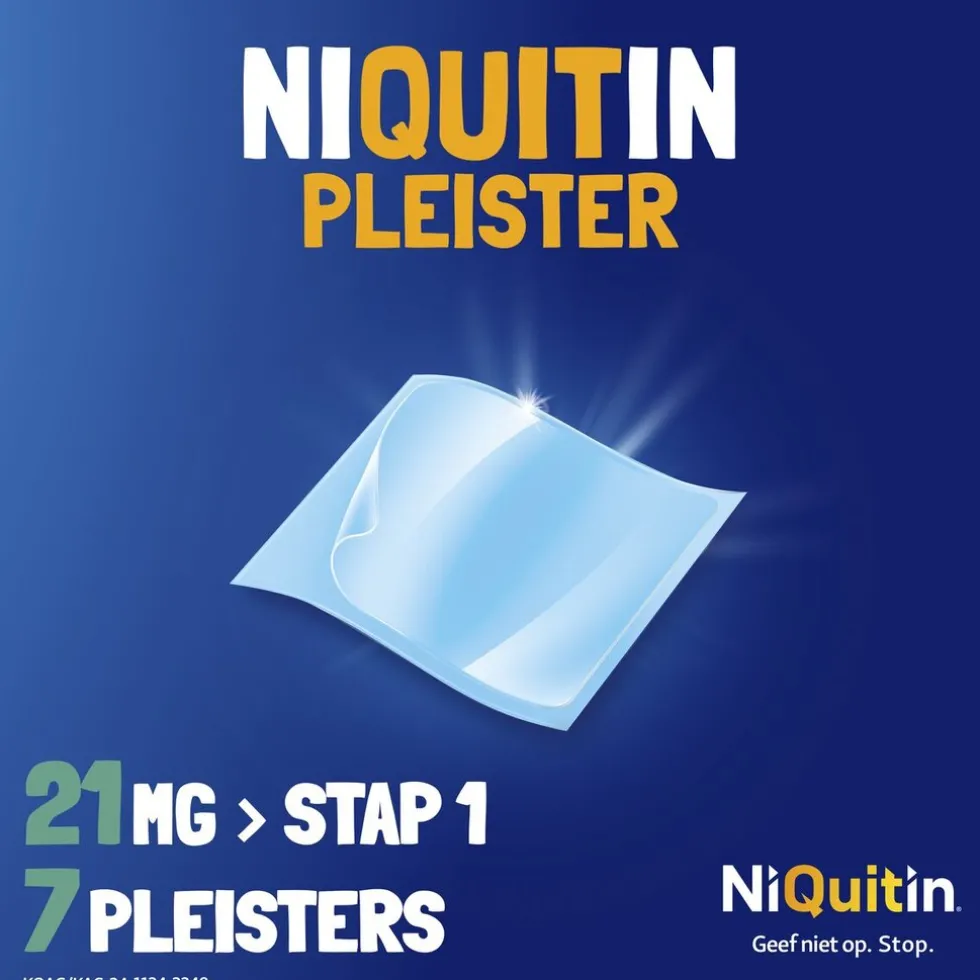 NiQuitin Clear Pleister Stap 1 - 21 mg - Nicotinepleister