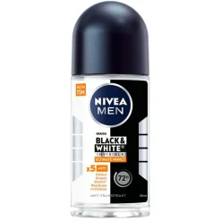 NIVEA Men Black & White Invisible Ultimate Impact Antitranspirant Roller