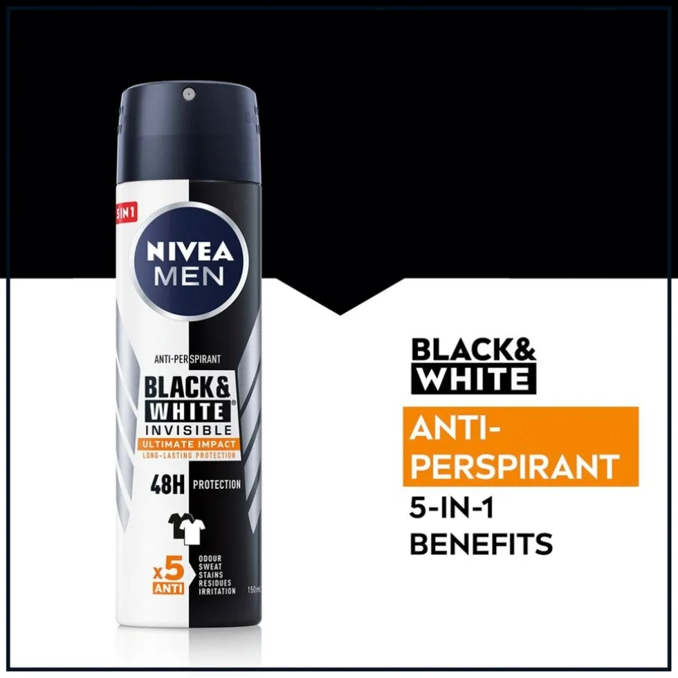 NIVEA Men Black & White Invisible Ultimate Impact Antitranspirant Spray