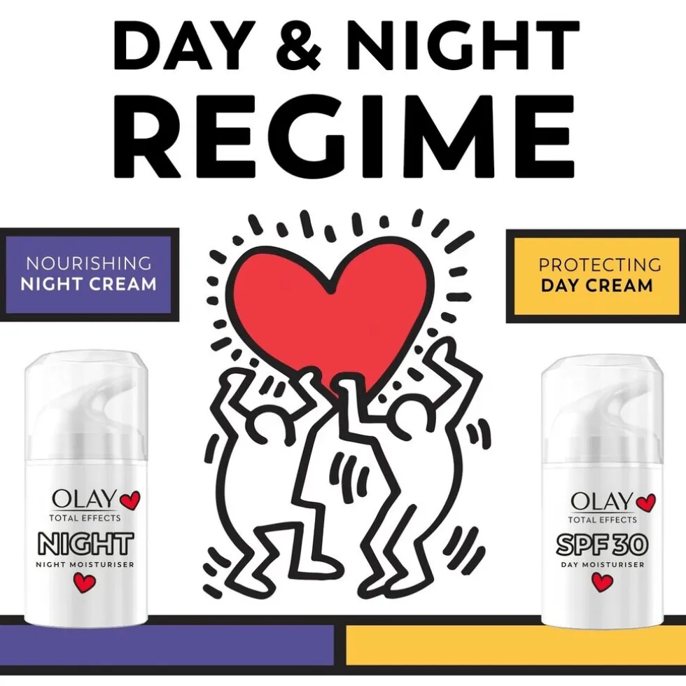 Olay Total Effects 7-in-1 SPF30 Dagcrème Keith Haring Artist Edition