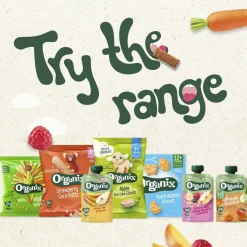 Organix Bio 4M+ Appel en Aardbei Knijpzakje