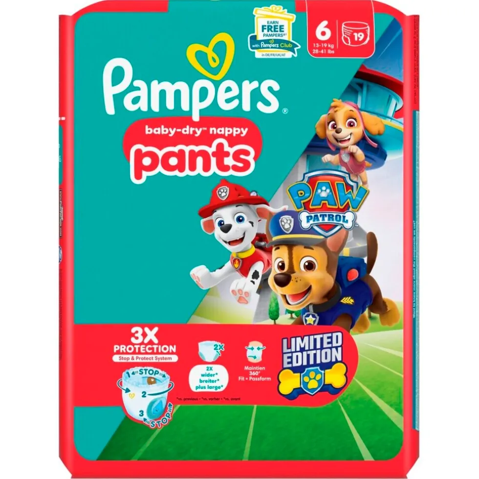 Pampers Baby-Dry Paw Patrol Pants Maat 6 Luierbroekjes