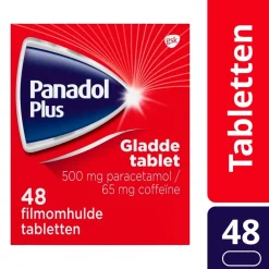 Panadol Plus 500mg/65mg Paracetamol en Coffëine Gladde Tabletten