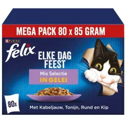 Purina Felix Elke Dag Feest Mix Selectie in Gelei Kattenvoer