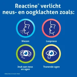 Reactine Cetirizine 10mg Filmomhulde Hooikoortstabletten