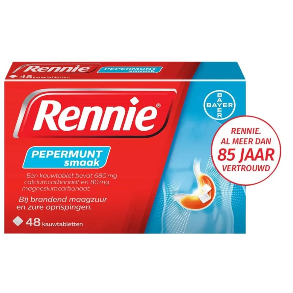 Rennie Pepermunt Kauwtabletten