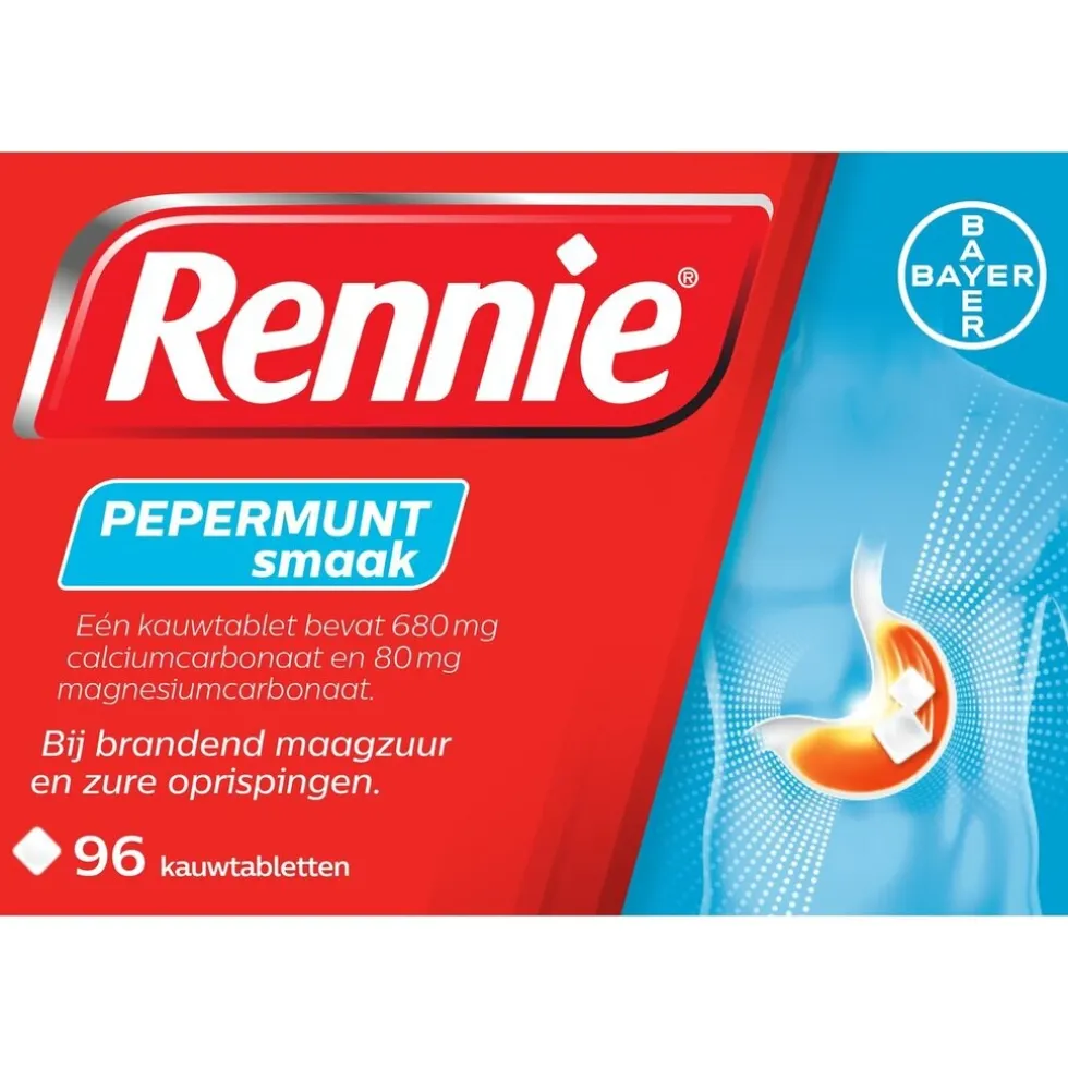 Rennie Pepermunt Kauwtabletten