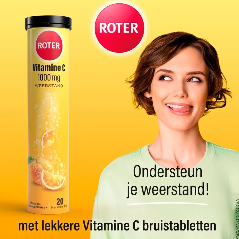 Roter Vitamine C 1000 mg Abrikoos-Sinaasappel Bruistabletten