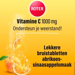 Roter Vitamine C 1000 mg Abrikoos-Sinaasappel Bruistabletten