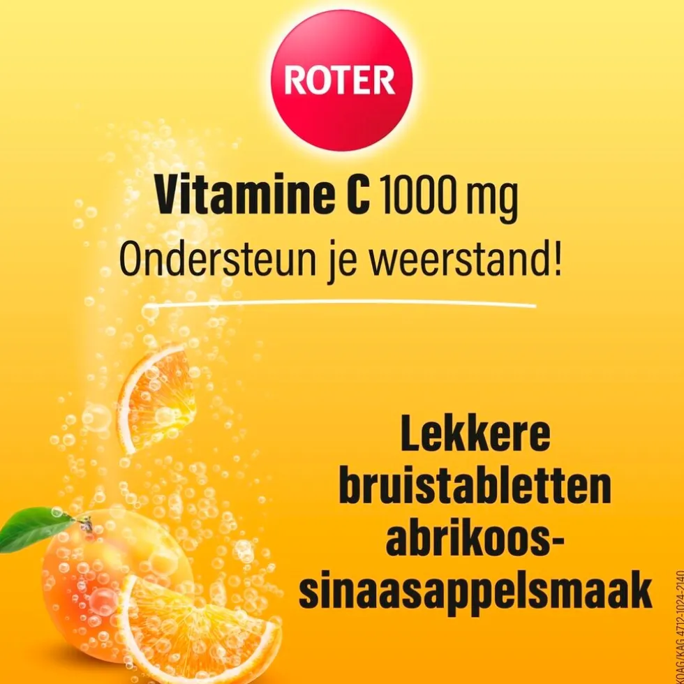 Roter Vitamine C 1000 mg Abrikoos-Sinaasappel Bruistabletten