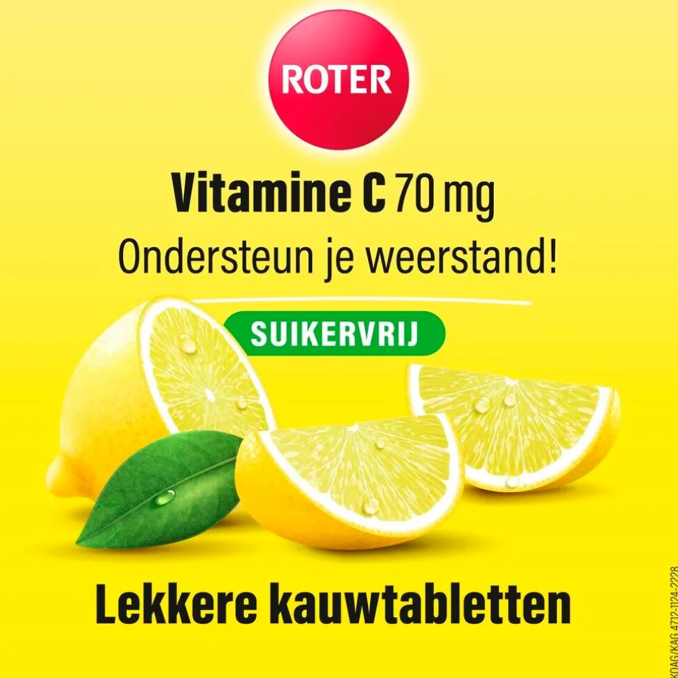 Roter Vitamine C 70 mg Suikervrije Kauwtabletten