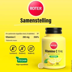 Roter Vitamine C 70 mg Suikervrije Kauwtabletten
