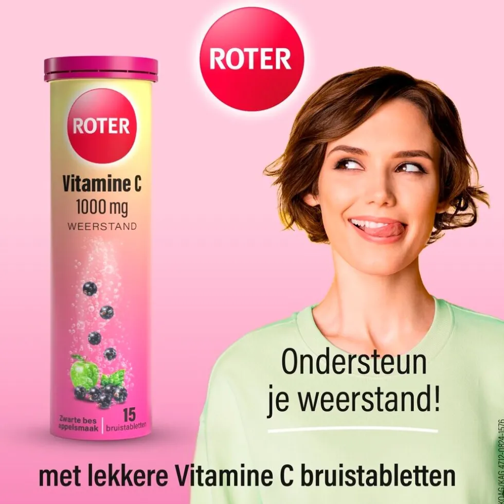 Roter Vitamine C 1000mg Zwarte Bes Appel Bruistabletten