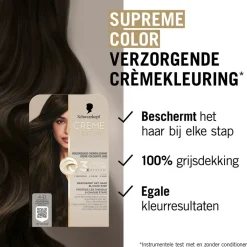 Schwarzkopf Creme Supreme 4-0 Natuurlijk Donkerbruin Verzorgende Crèmekleuring