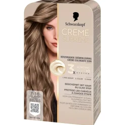 Schwarzkopf Creme Supreme 7-16 Cool Donker Asblond Verzorgende Crèmekleuring